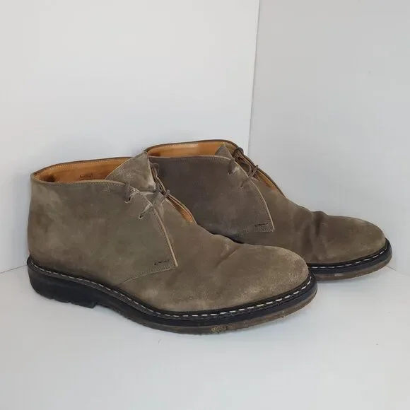 Heschung GENET Chukka Desert Boots Gray Suede Mens US 11 Lace Up MSRP $745 - Picture 3 of 16